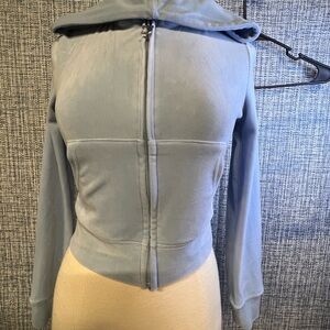 Juicy Couture Light Blue Zip Hoodie
